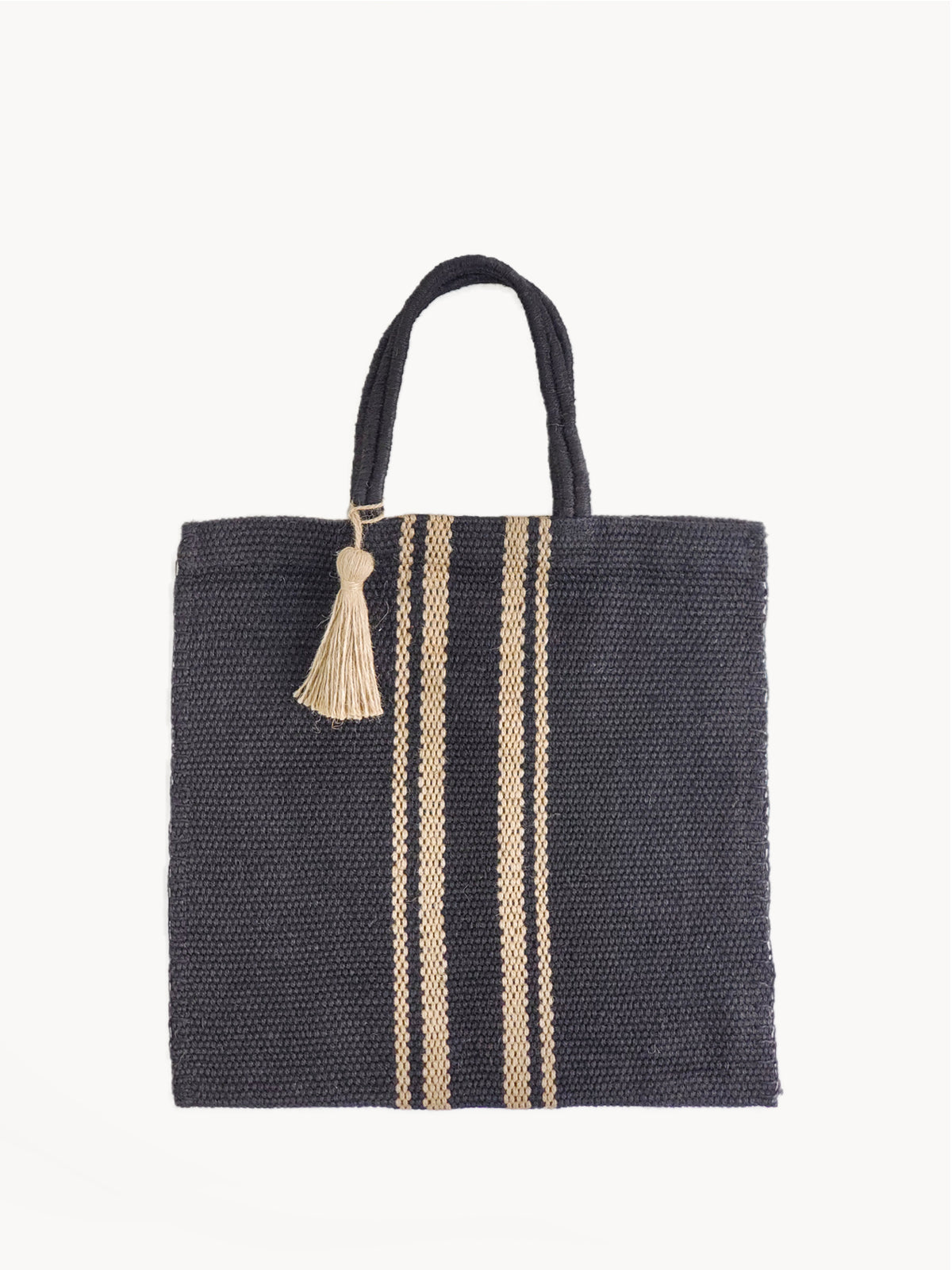 Naya Jute Tote Bag – Black Eco-Friendly Reusable Everyday Tote