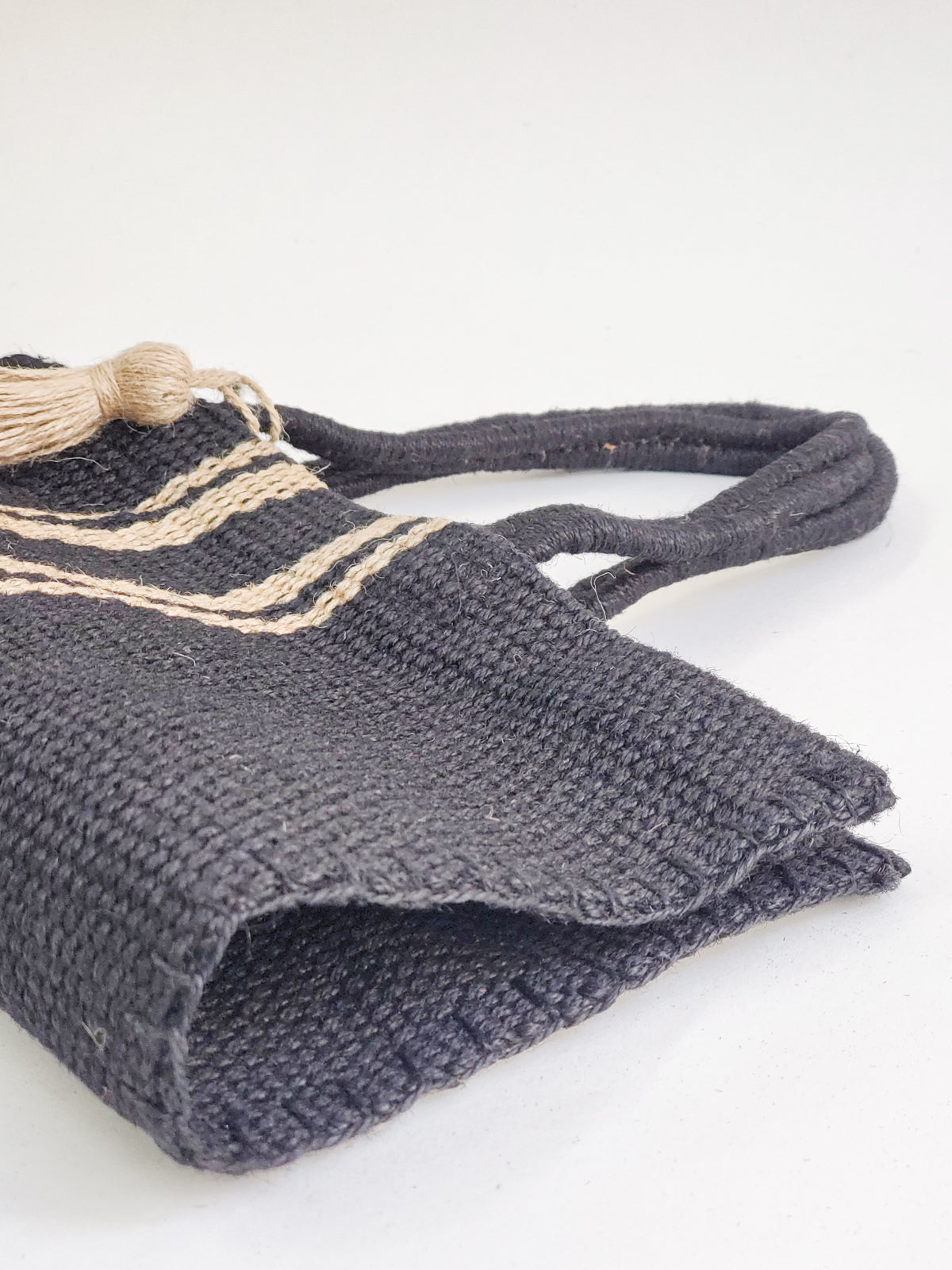 Naya Jute Tote Bag – Black Eco-Friendly Reusable Everyday Tote