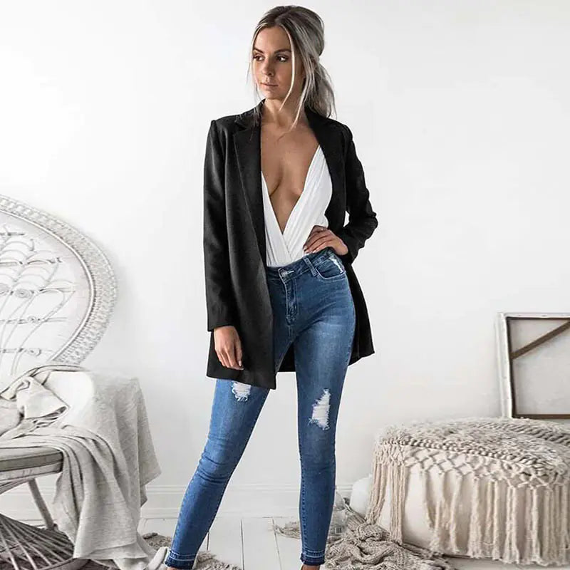 Stylish Slim-Fit Blazer Cardigan Jacket