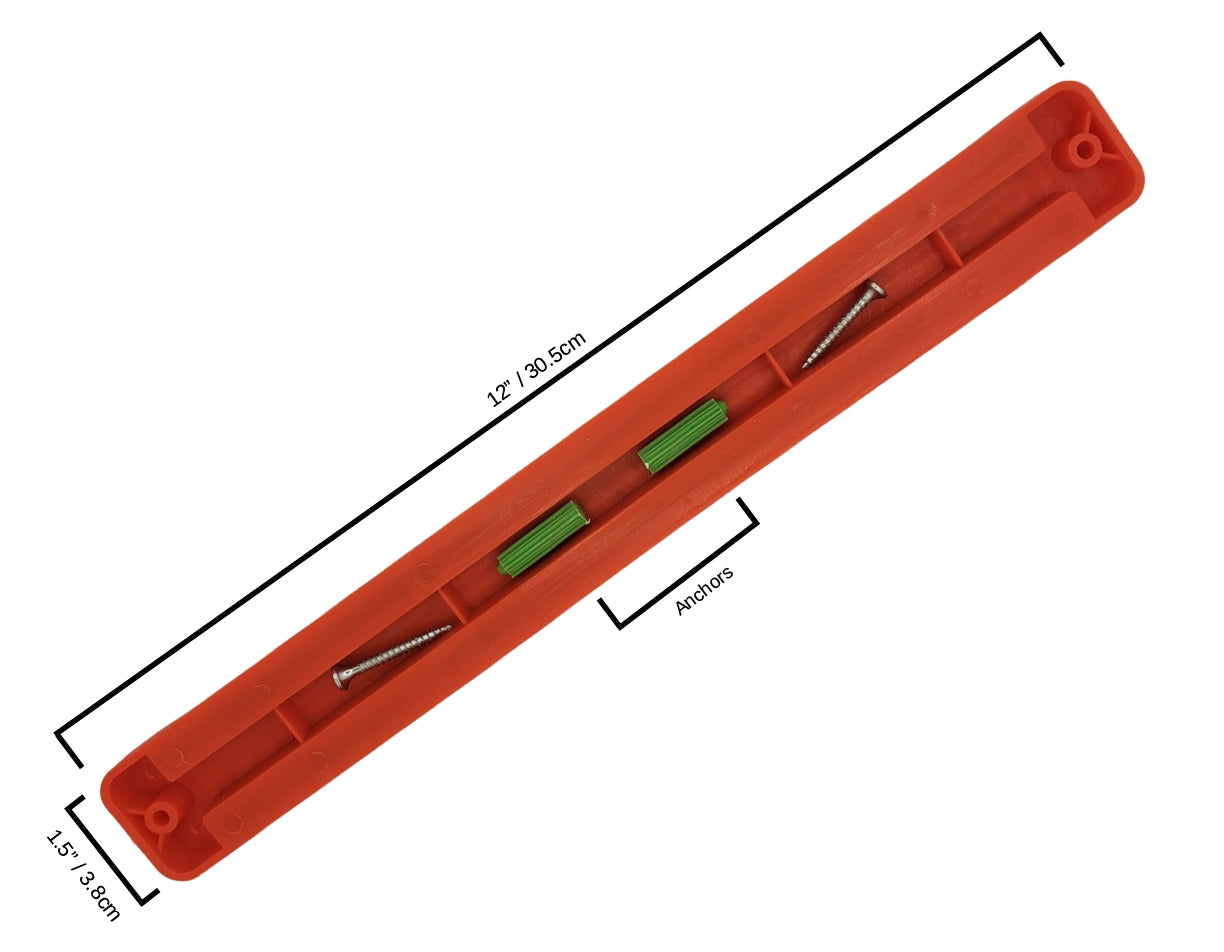 Magnetic Knife Holder – 5 Red Slot Rack | Wall-Mounted Tool Organizer