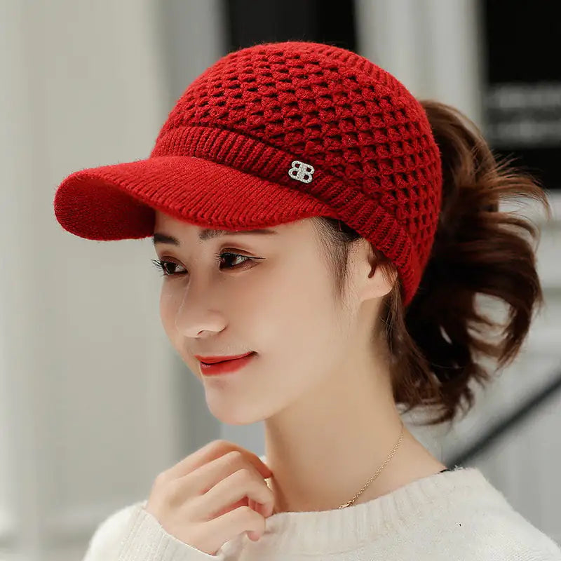 Thick Warm Knitted Wool Hat for Autumn and Winter