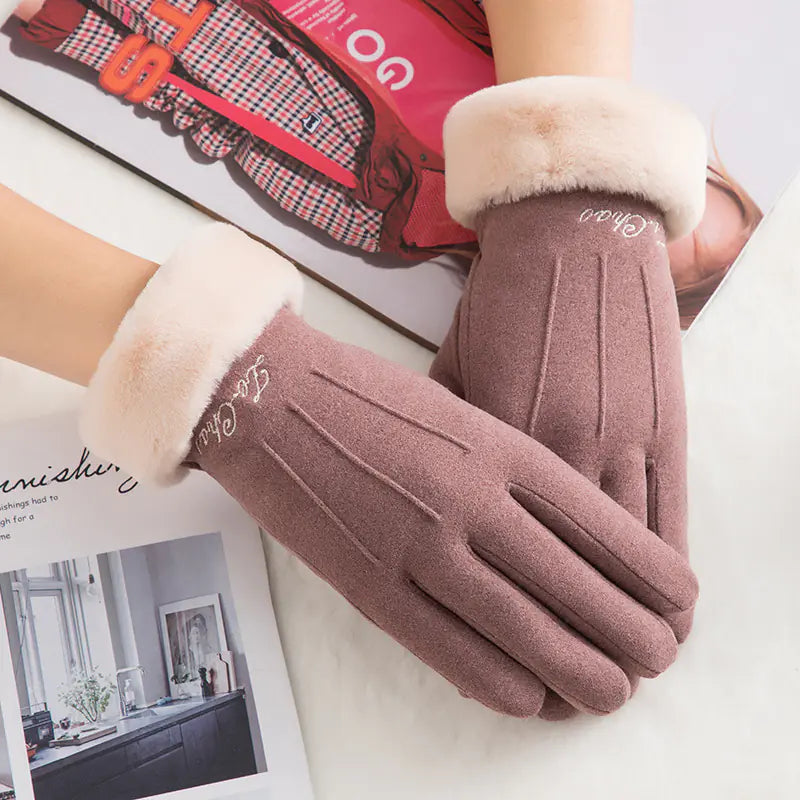 K1N908 Women's Winter Touchscreen Thermal Gloves