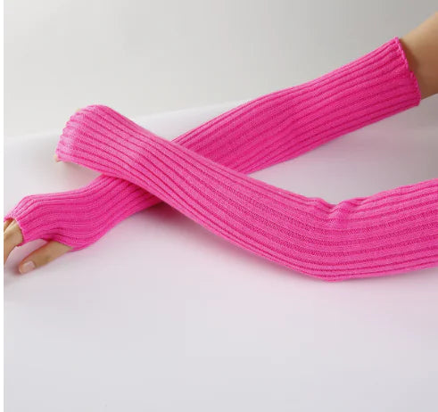 Knitted Wool Half Finger Gloves for Comfort and Warmth