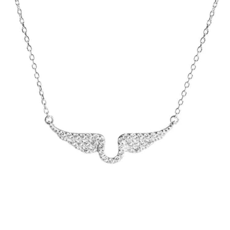 S925 Silver Angel Wings Necklace for Women
