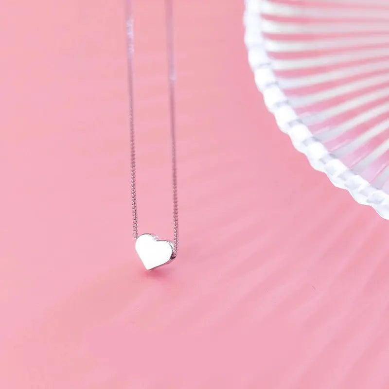 S925 Silver Heart Pendant Necklace for Women