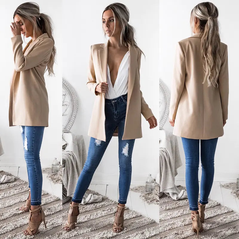 Stylish Slim-Fit Blazer Cardigan Jacket