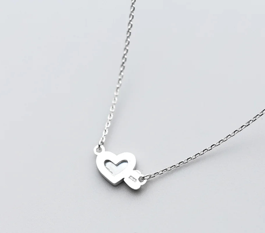 S925 Silver Heart Pendant Necklace for Women