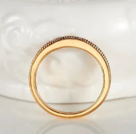 European Style Engagement Ring – 18K Gold Plated with AAA Zircon Stone
