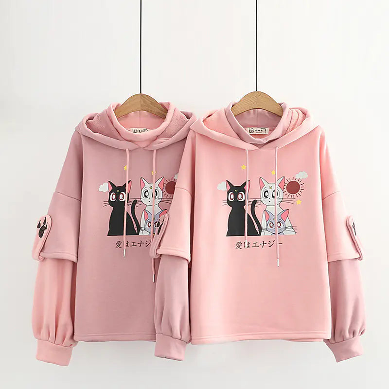 New Fall Winter Women's Hooded Sweatshirt for Students