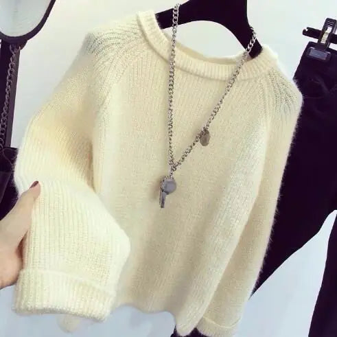 Women's Loose Knit Sweater - Spring Autumn Style