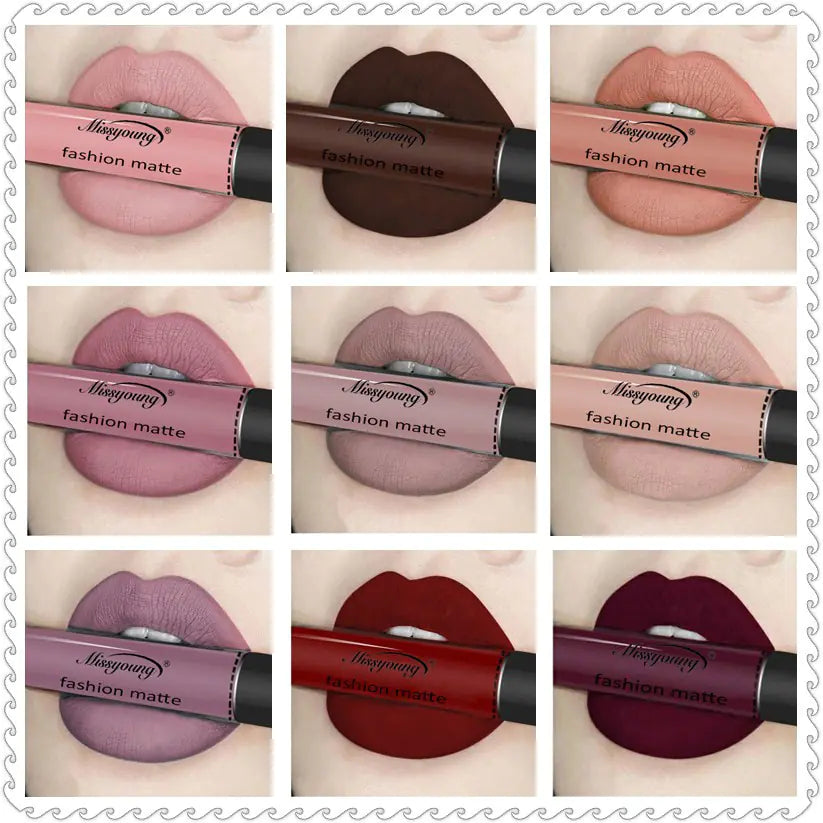 Non-Stick Matte Liquid Lipstick Lip Gloss Makeup