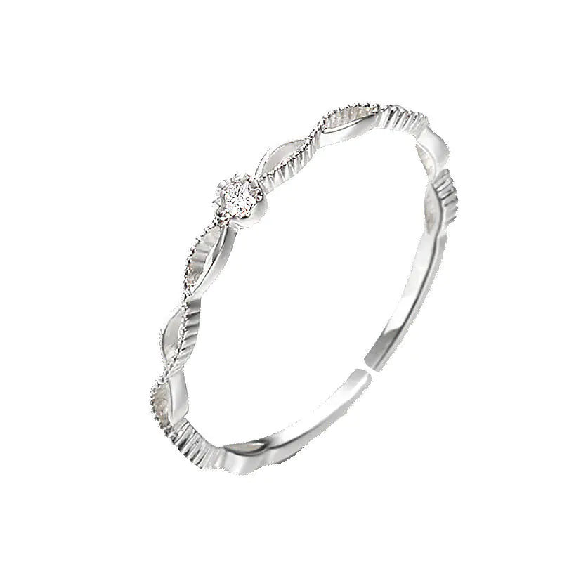 Diamond Ring Women's Design - Fried Dough Twists Style