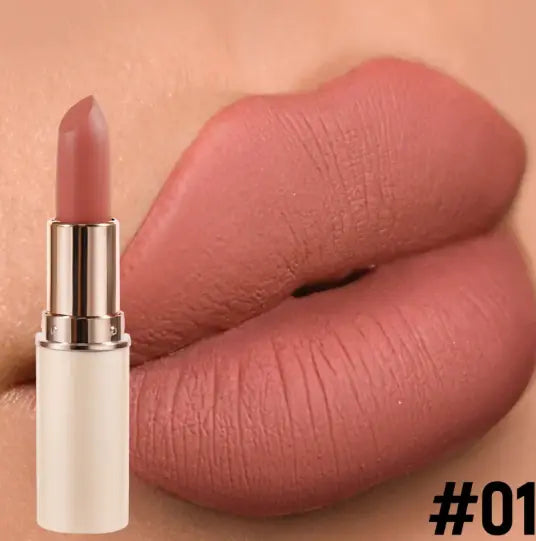 Matte Lipstick – Half Cylinder Long-Lasting Velvet Lip Color
