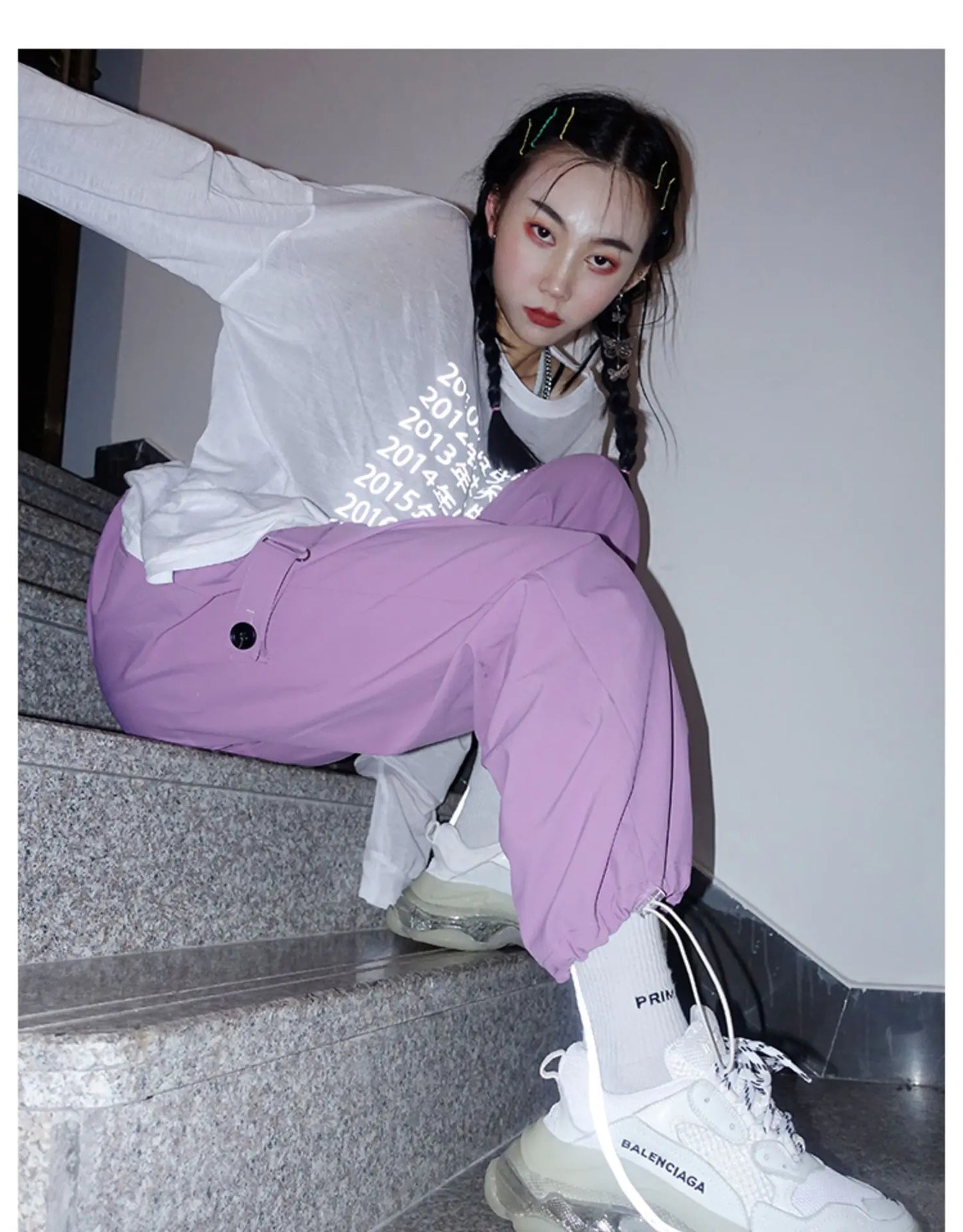 High-Waisted Loose Fit Jogger Pants for Women