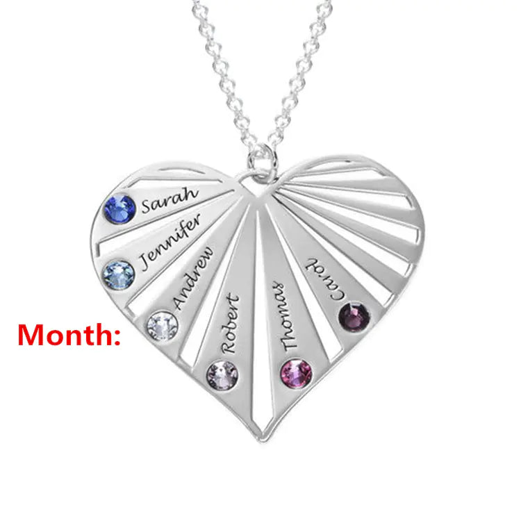 Personalized Heart-Shaped Diamond Necklace for Women