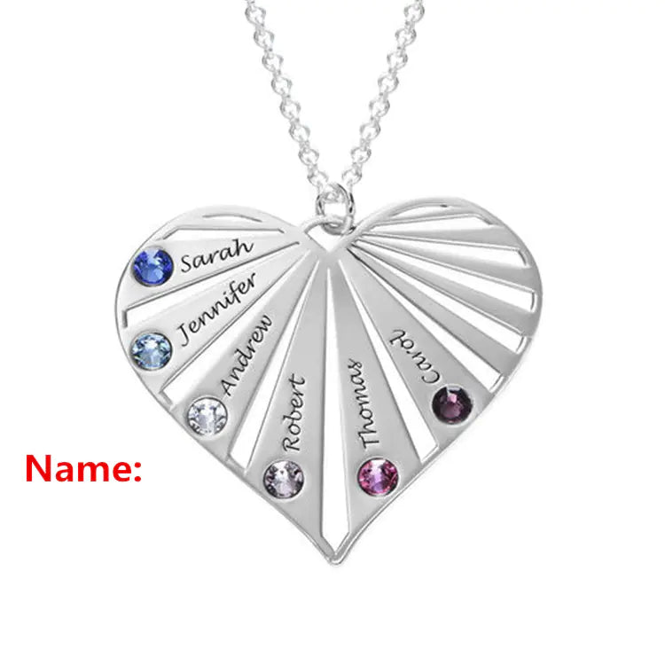 Personalized Heart-Shaped Diamond Necklace for Women