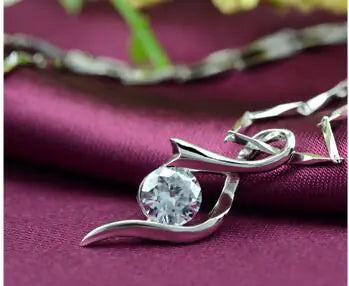 Sterling Silver Necklace for Women with Pendant