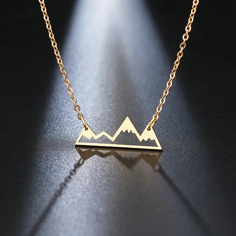 Personalized Hollow Mountain Peak Necklace for Women