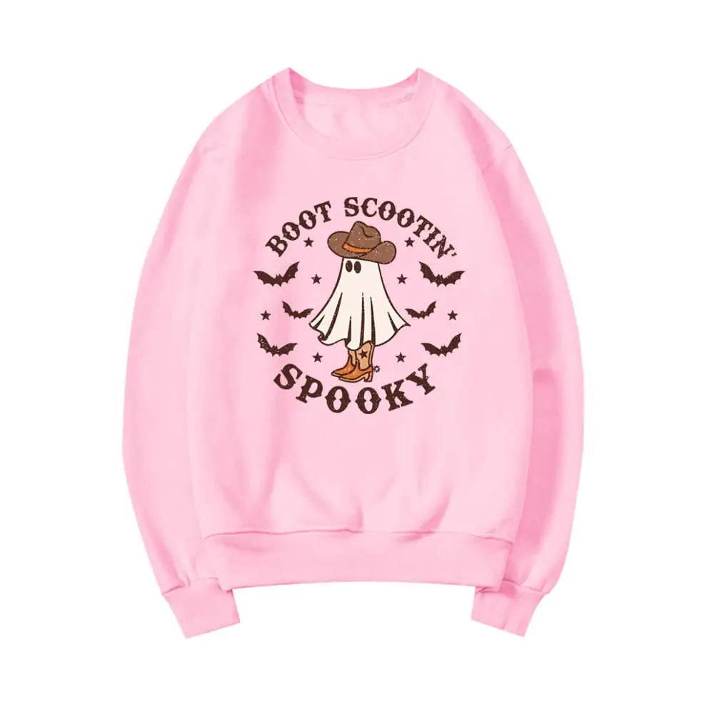 Cowboy Ghost Halloween Hoodie - Boot Scootin Spooky