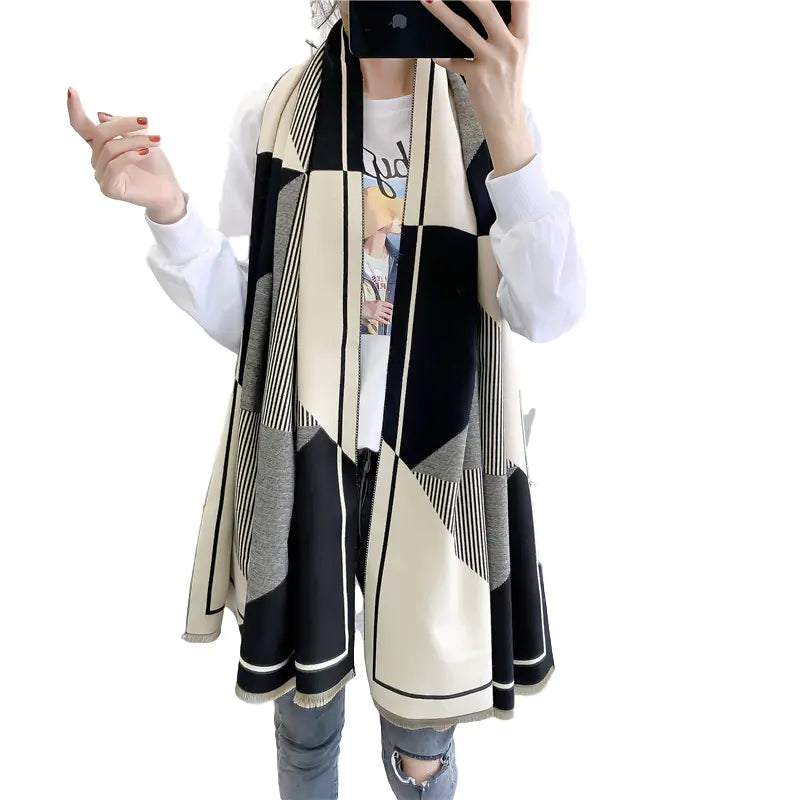 Autumn Women's Scarf - Thick Warm Vintage Shawl