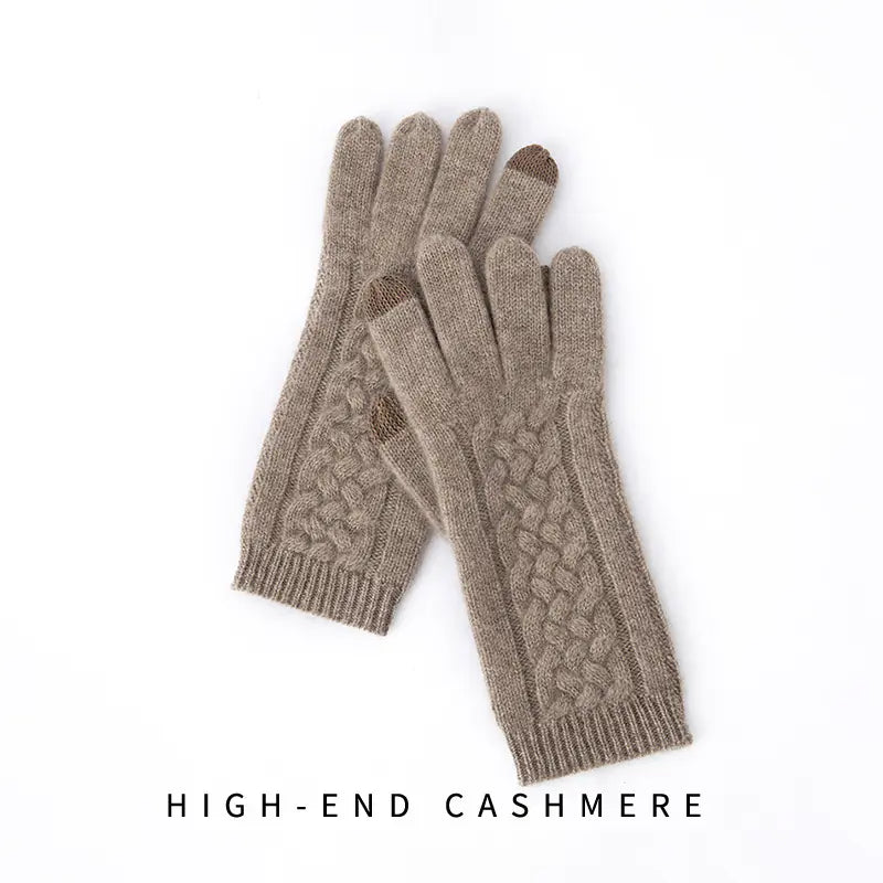 Cashmere Touchscreen Thick Knitted Gloves for Cycling