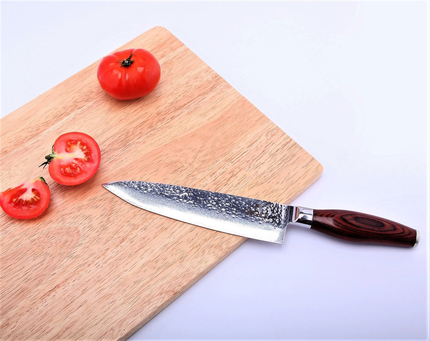 Japanese Damascus Steel Chef Knife – Hammered VG-10 Blade | 67-Layer Pro Knife
