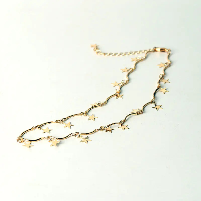 Minimalist Star Pendant Choker Necklace for Women
