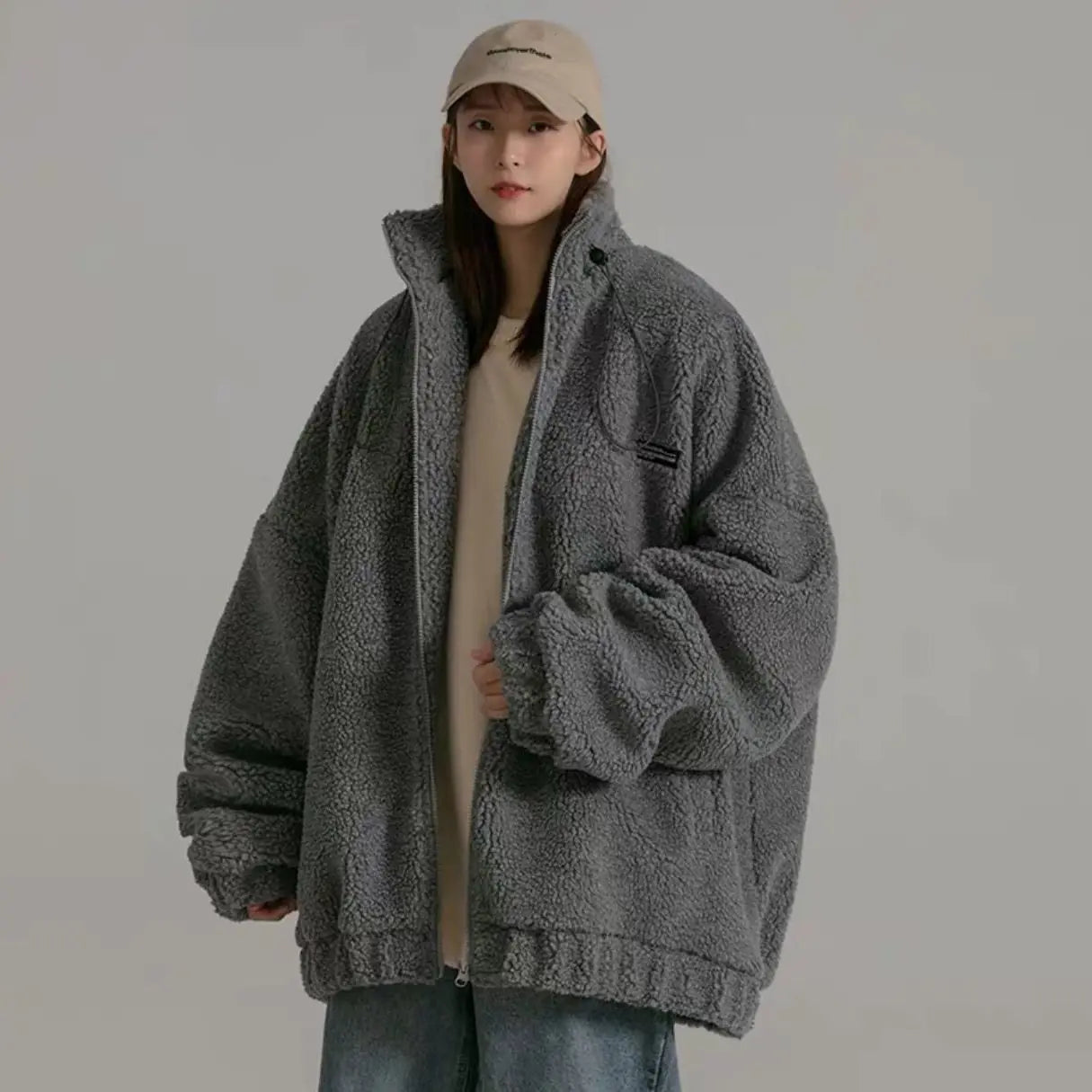 Fleece Hooded Sweatshirt Jacket for Women, Warm Autumn