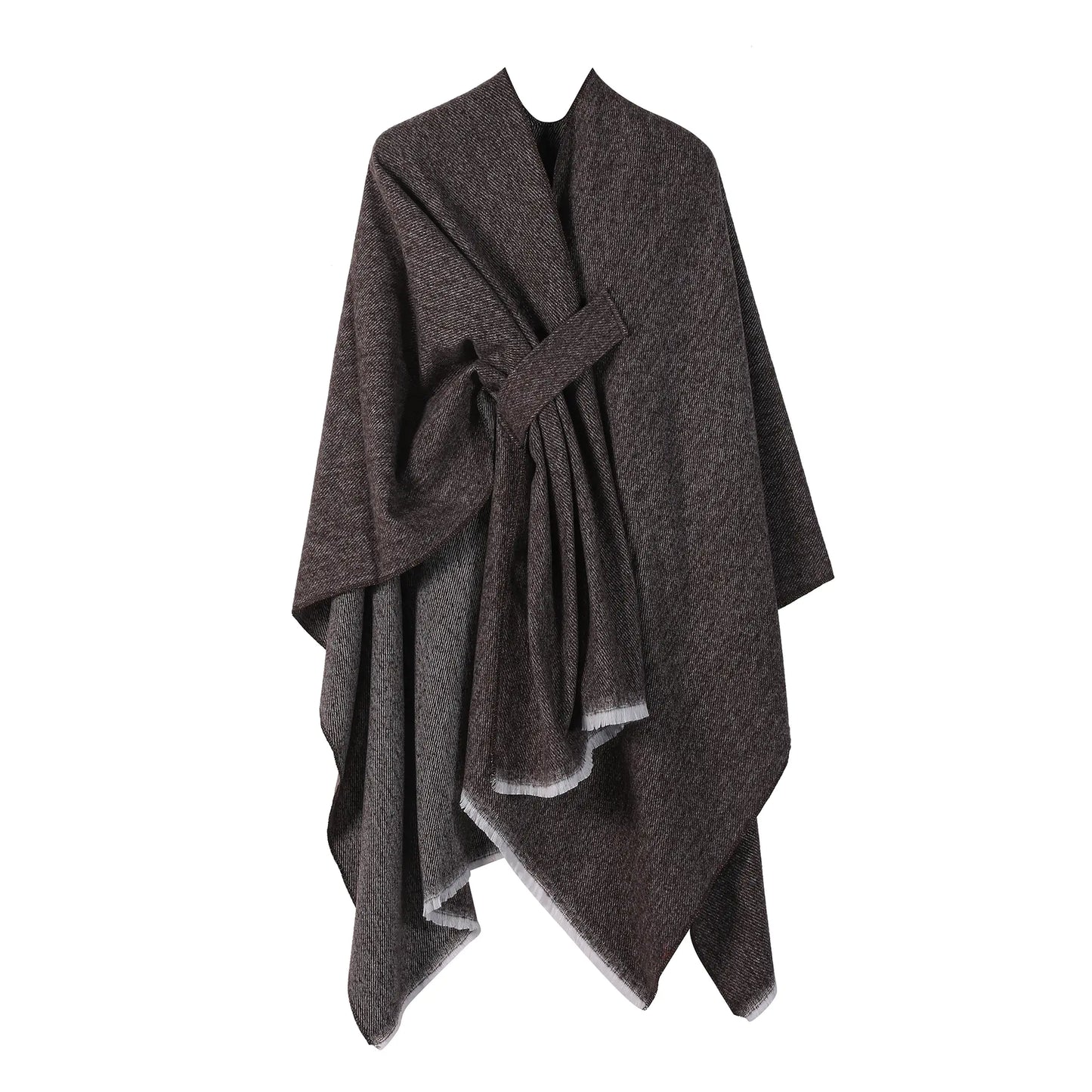 Solid Color Fashion Faux Cashmere Shawl for Women