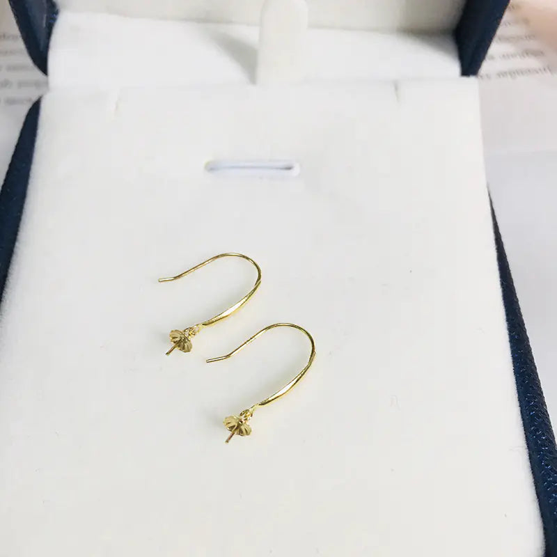 Pearl Earring Mounts, Simple Hook Accessories