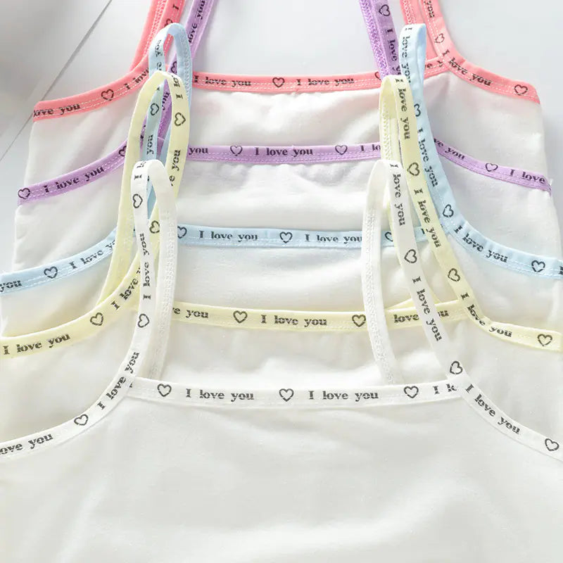 Pure Cotton Bras and Vests for Girls Aged 9-12