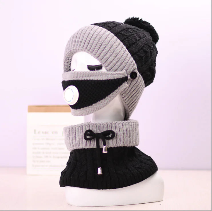 Winter Cycling Face Mask and Fleece Neck Warmer Set