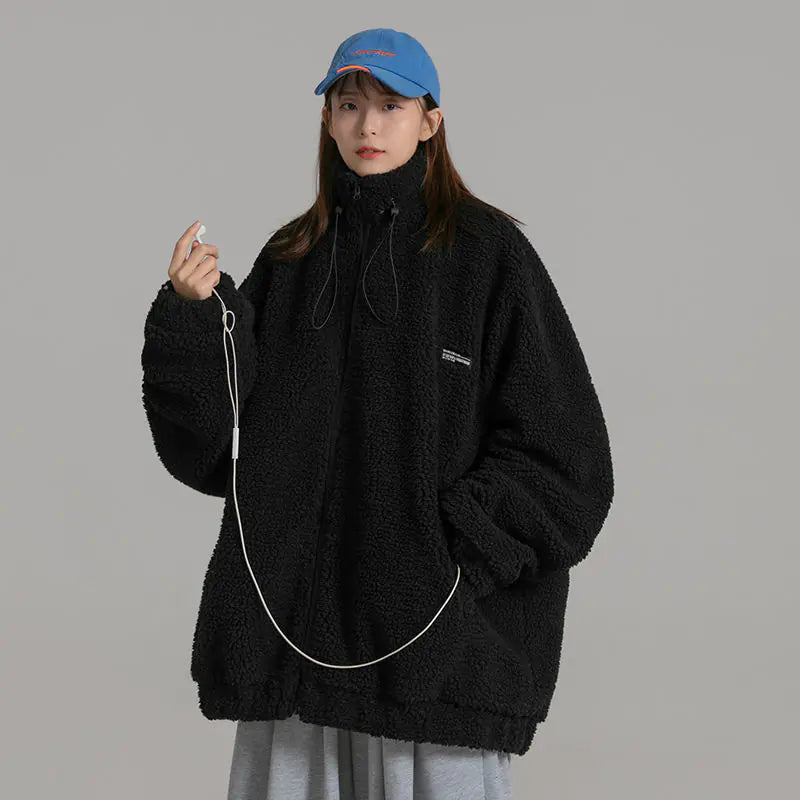 Fleece Hooded Sweatshirt Jacket for Women, Warm Autumn