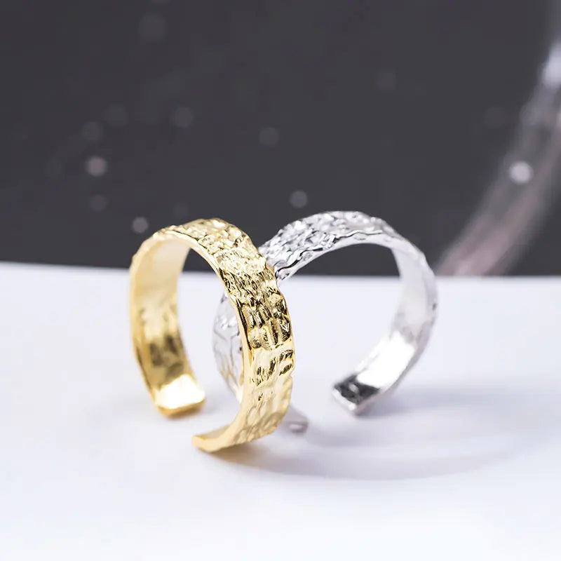 Textured Paper Ring, Personalized Gold & Silver Ring