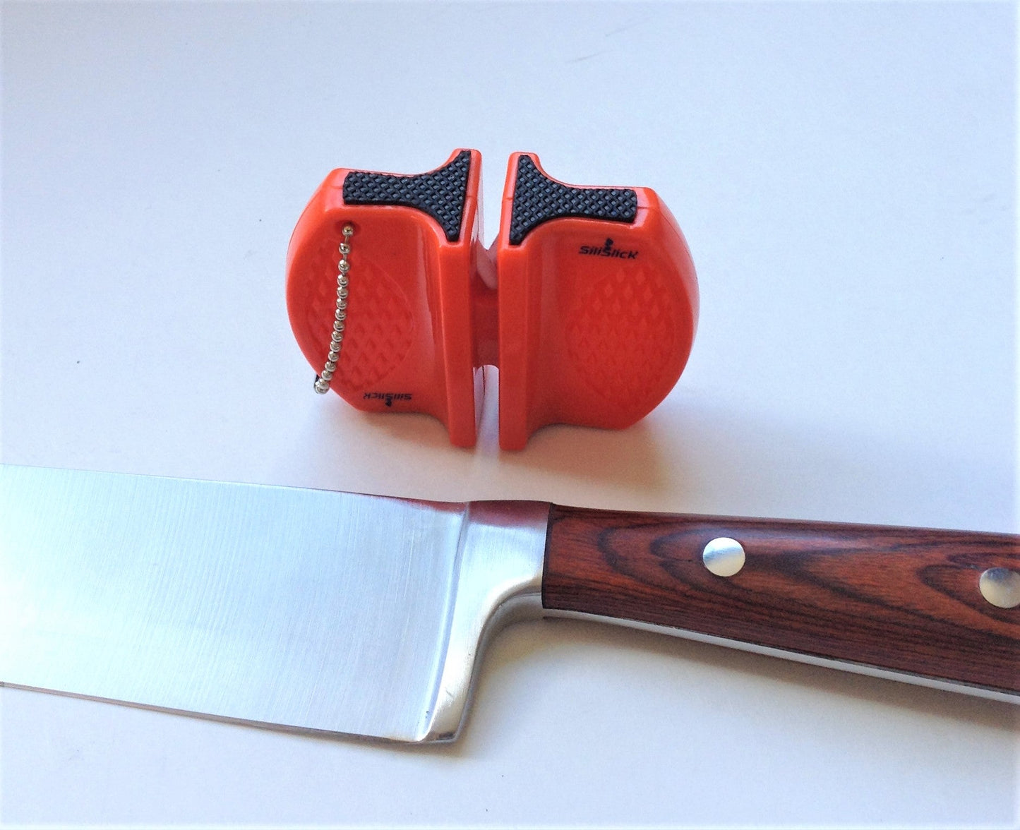 2-Stage Knife Sharpener – Orange | Compact & Non-Slip Manual Tool
