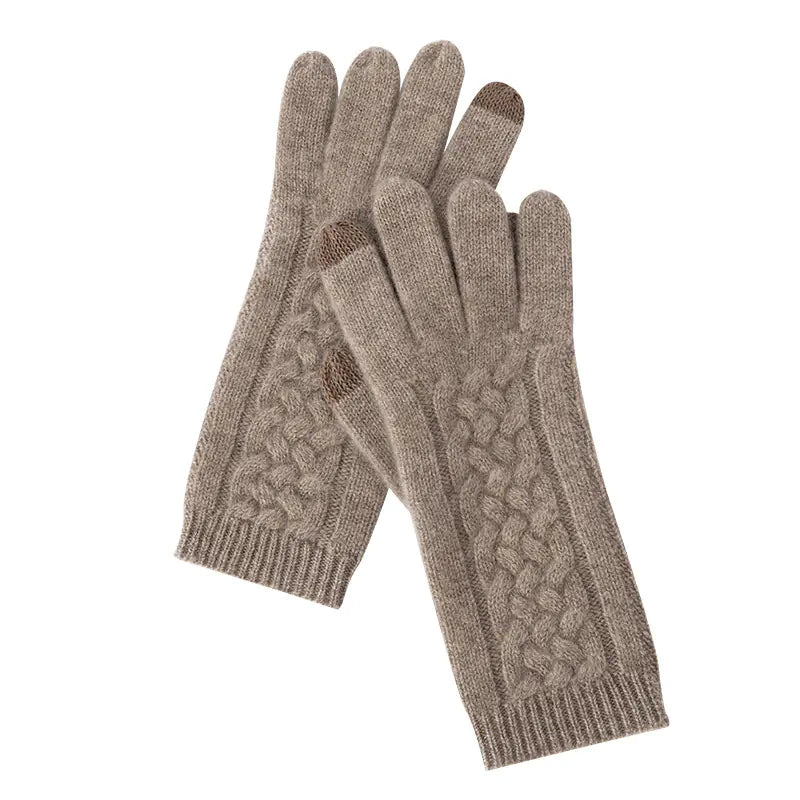 Cashmere Touchscreen Thick Knitted Gloves for Cycling