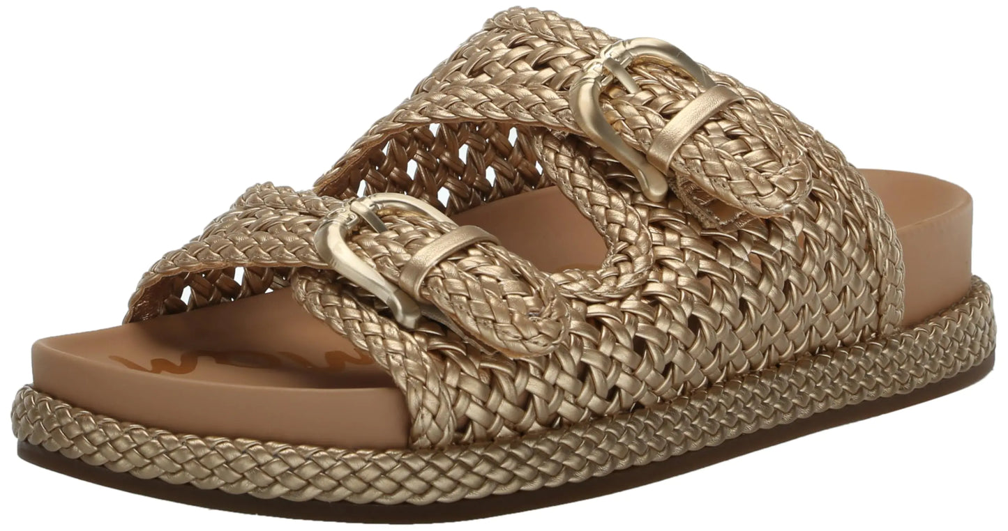 Sam Edelman Reid Slide Sandal Gold Quartz 5.5 Medium