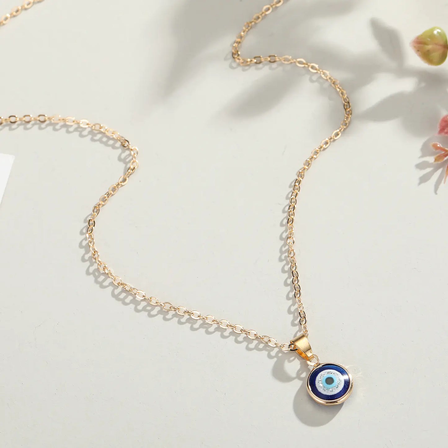 Turkish Blue Eye Pendant Necklace for Women