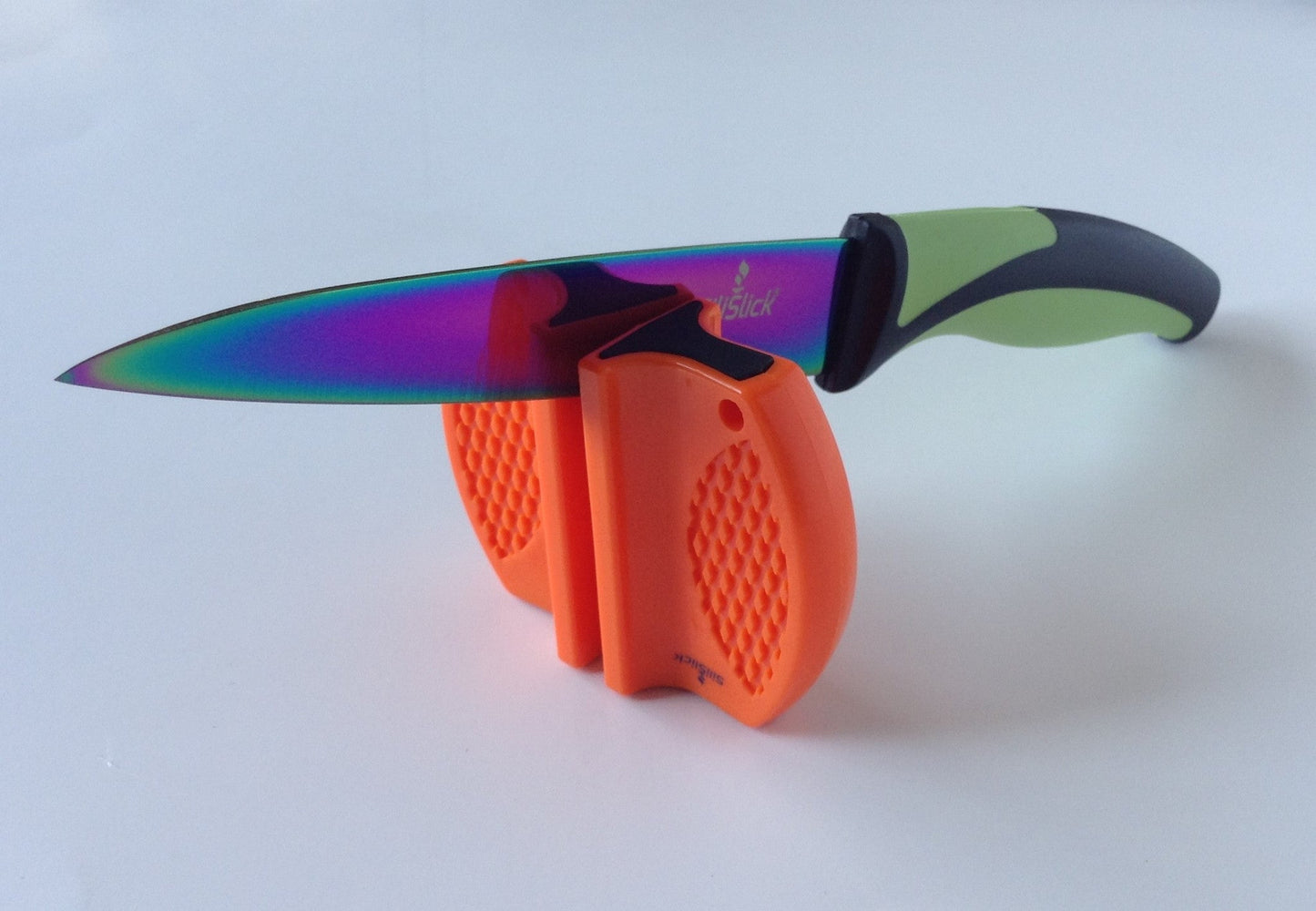 2-Stage Knife Sharpener – Orange | Compact & Non-Slip Manual Tool