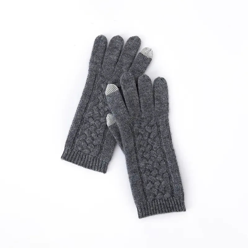 Cashmere Touchscreen Thick Knitted Gloves for Cycling