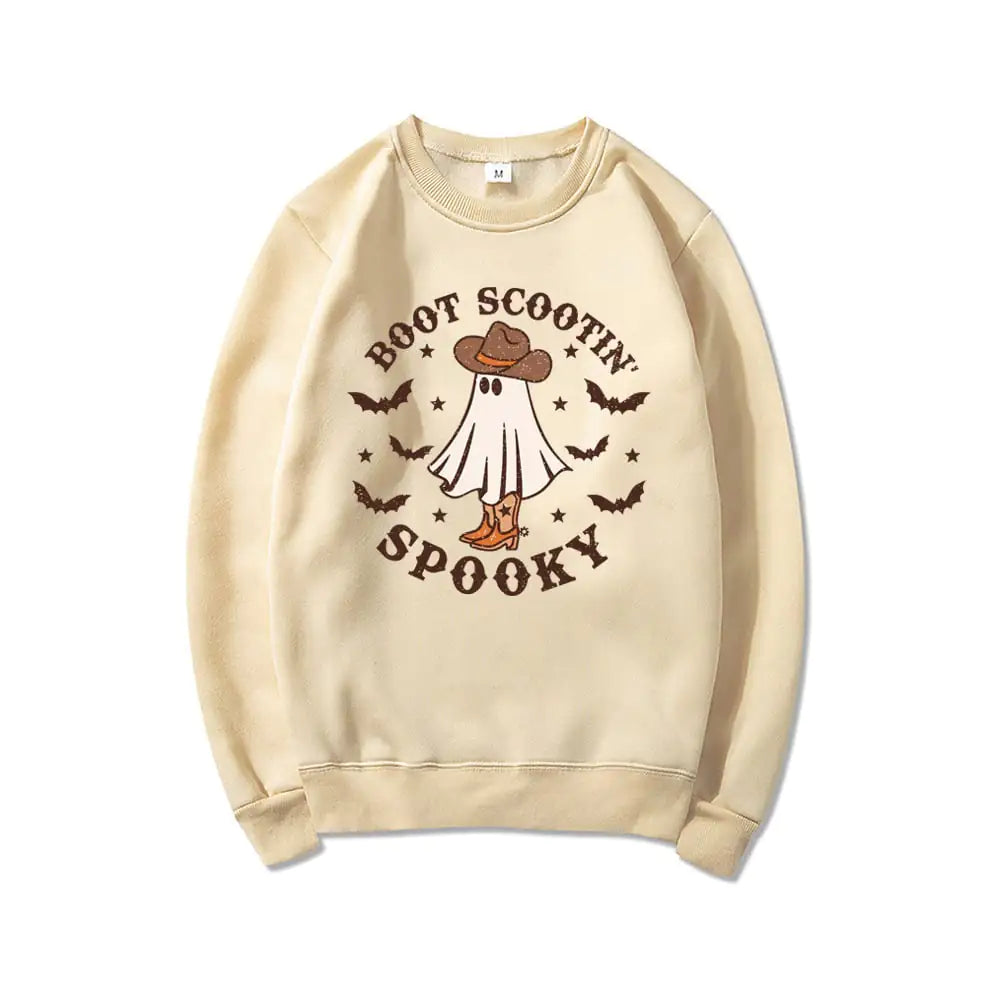 Cowboy Ghost Halloween Hoodie - Boot Scootin Spooky