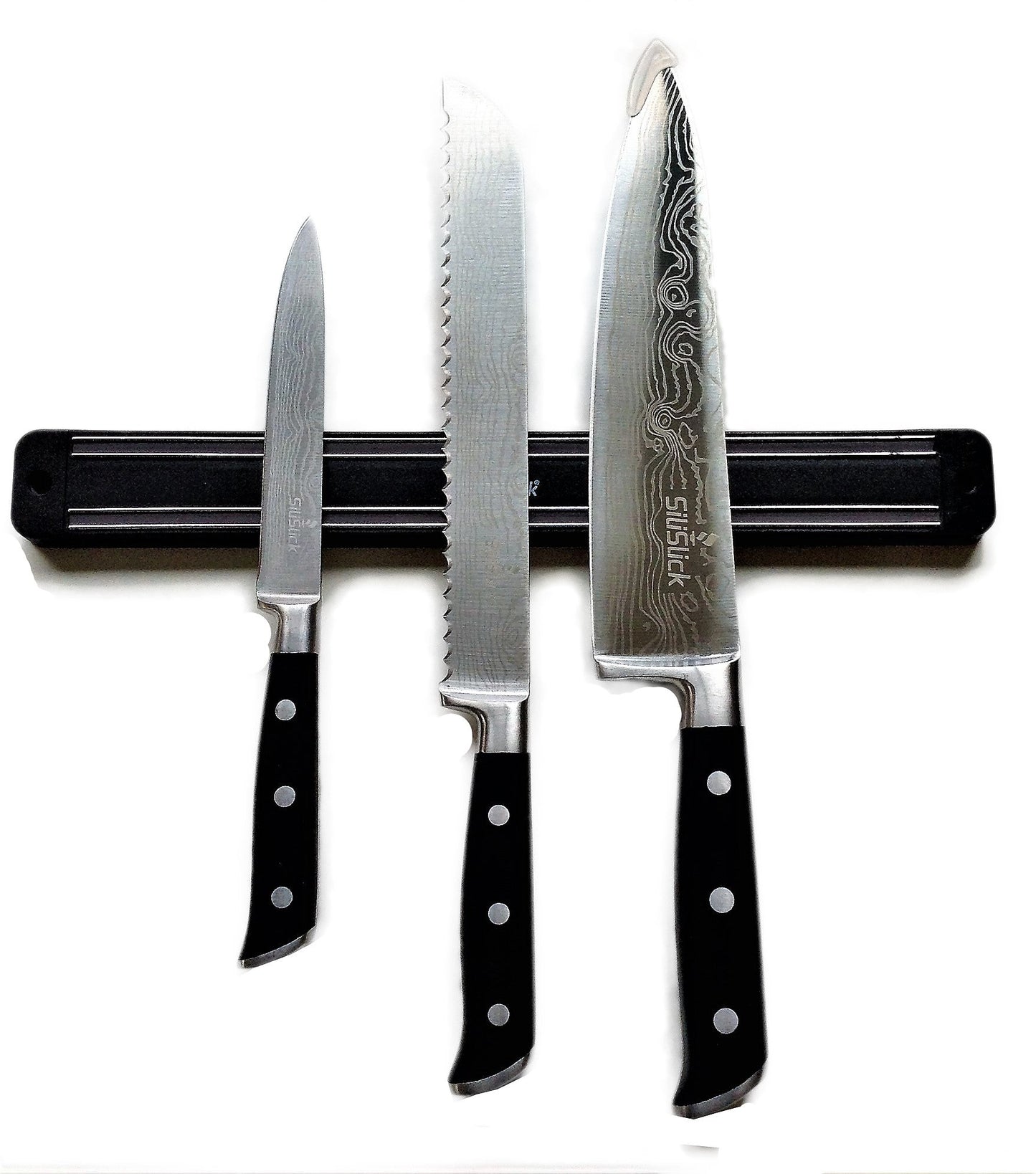 Magnetic Knife & Tool Rack – Heavy-Duty Wall Mount Strip, Holds 8 Tools – Black