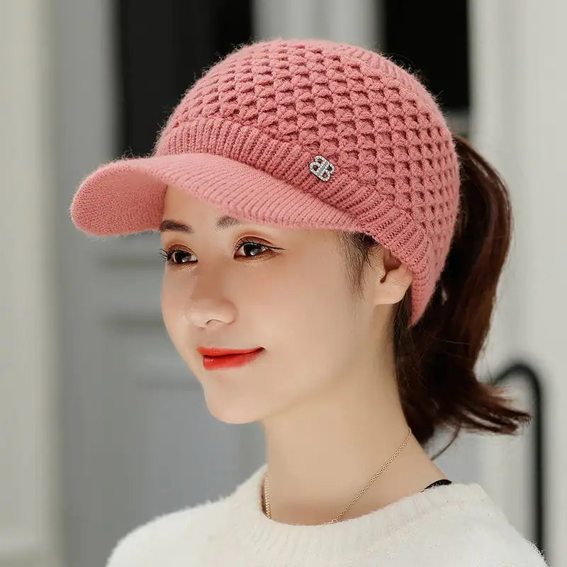 Thick Warm Knitted Wool Hat for Autumn and Winter