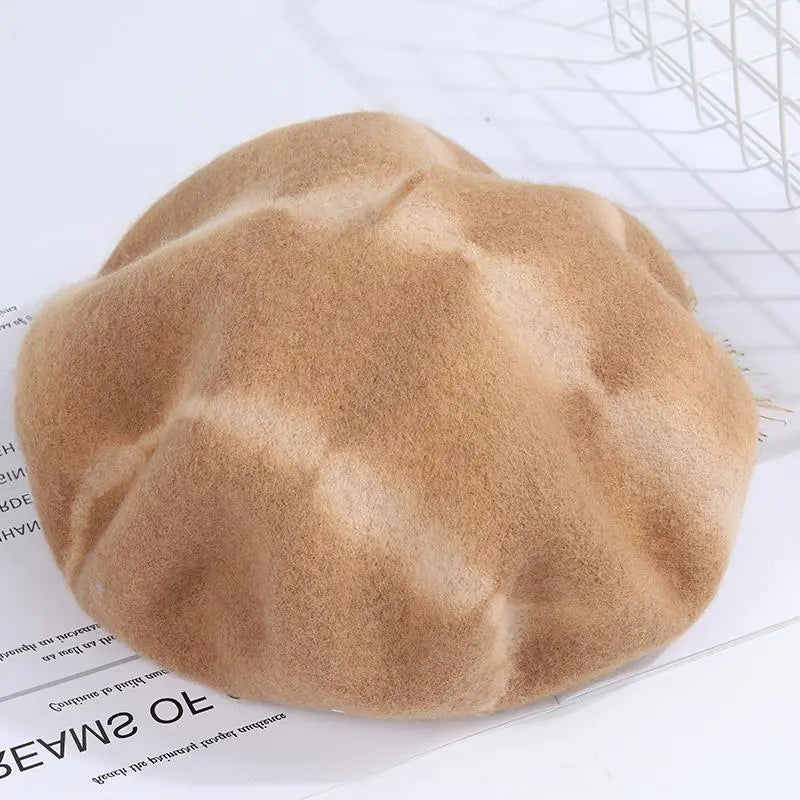 Tie-Dyed Fine Wool Beret Hat