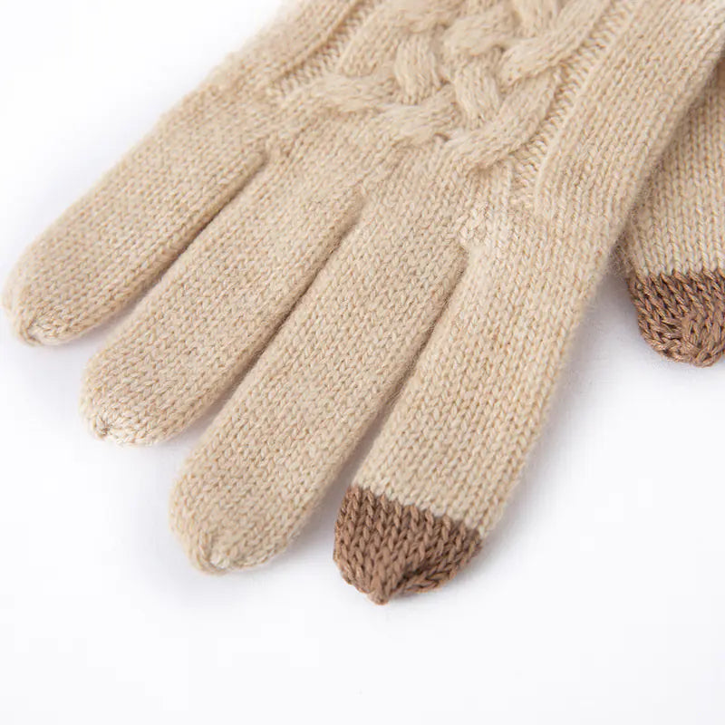 Cashmere Touchscreen Thick Knitted Gloves for Cycling