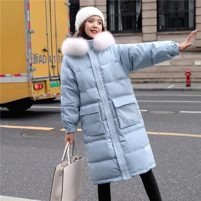 Winter 2020 Thick Fashion Long Down Jacket for Women