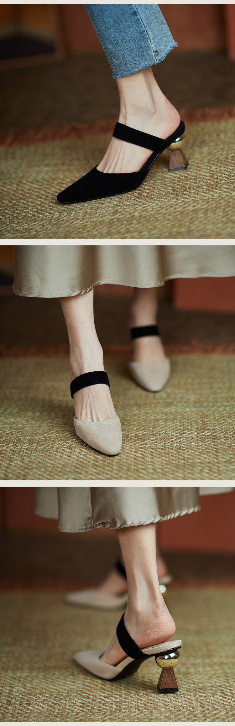 New All-Leather Women's High Heel Shoes | Stylish & Comfortable Leather Pumps for Women