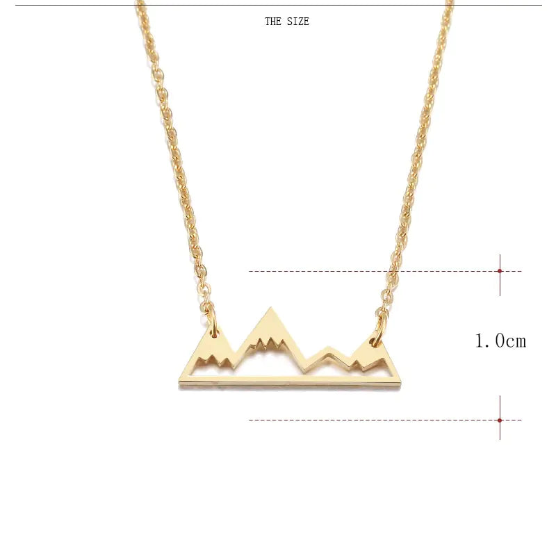 Personalized Hollow Mountain Peak Necklace for Women