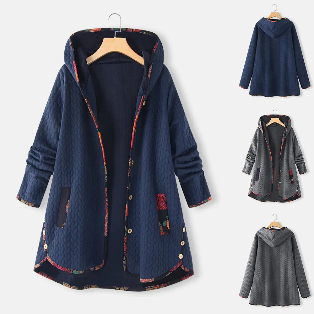 New Autumn Winter Hooded Cotton Jacket for Women