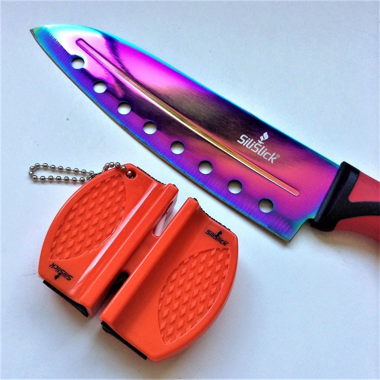 2-Stage Knife Sharpener – Orange | Compact & Non-Slip Manual Tool